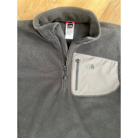 Men’s The North Face Black Fleece Quarter Zip Large - Picture 2 of 7